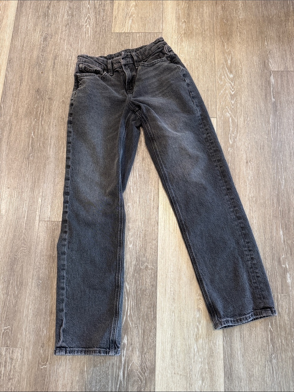 American Eagle Outfitters Women's Black Straight-Leg Jeans